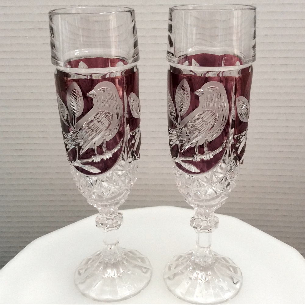 Vintage pair of Nachtmann 🇩🇪 crystal stemware